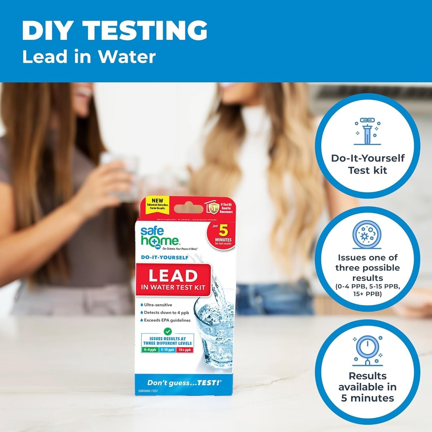 Quick 5-Minute Lead Test Kit - Independently Certified for Safe Drinking Water