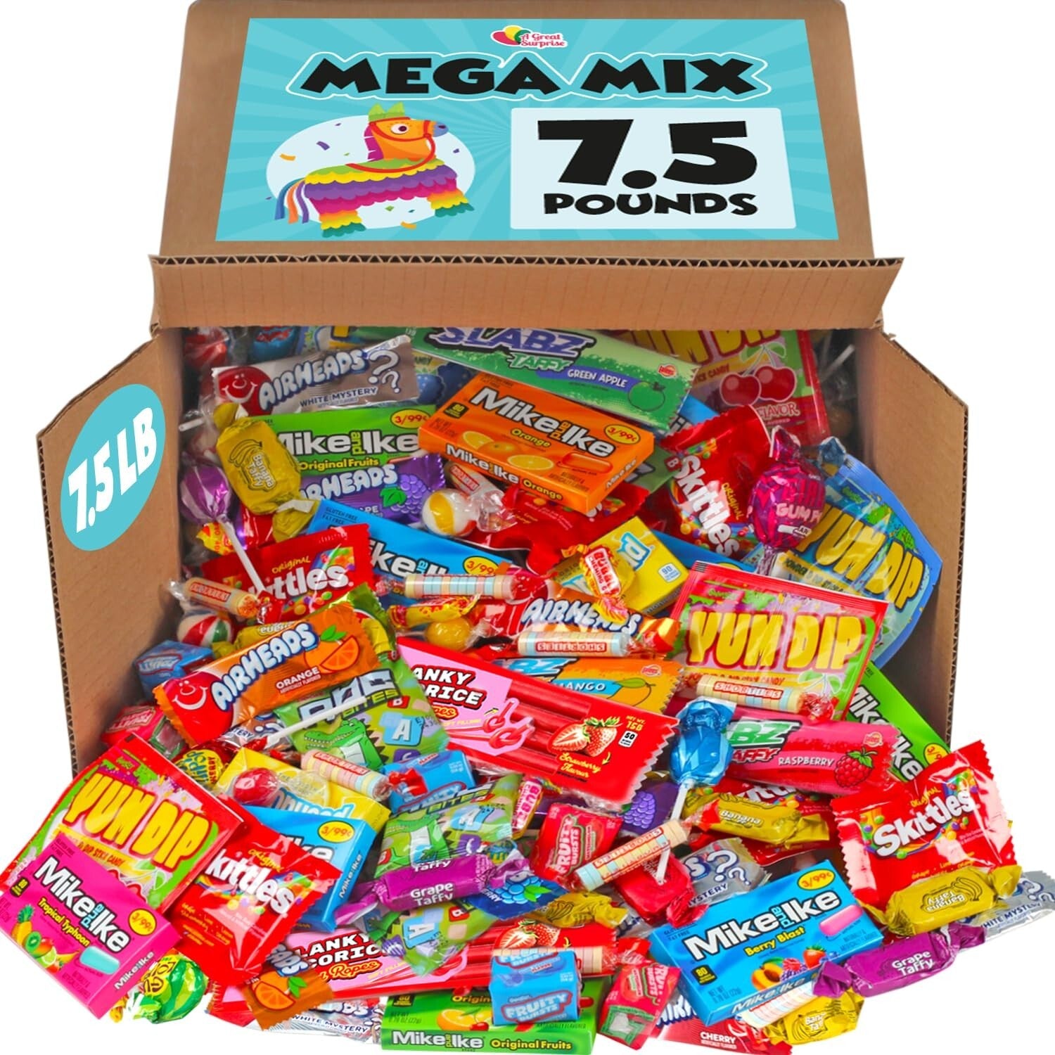 Ultimate 7.5lbs Variety Candy Assortment - Enjoy Fruity and Sour Flavors