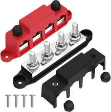Load image into Gallery viewer, Universal 400A 12V Battery Busbar Terminal Block for Cars &amp; Boats - Red &amp; Black