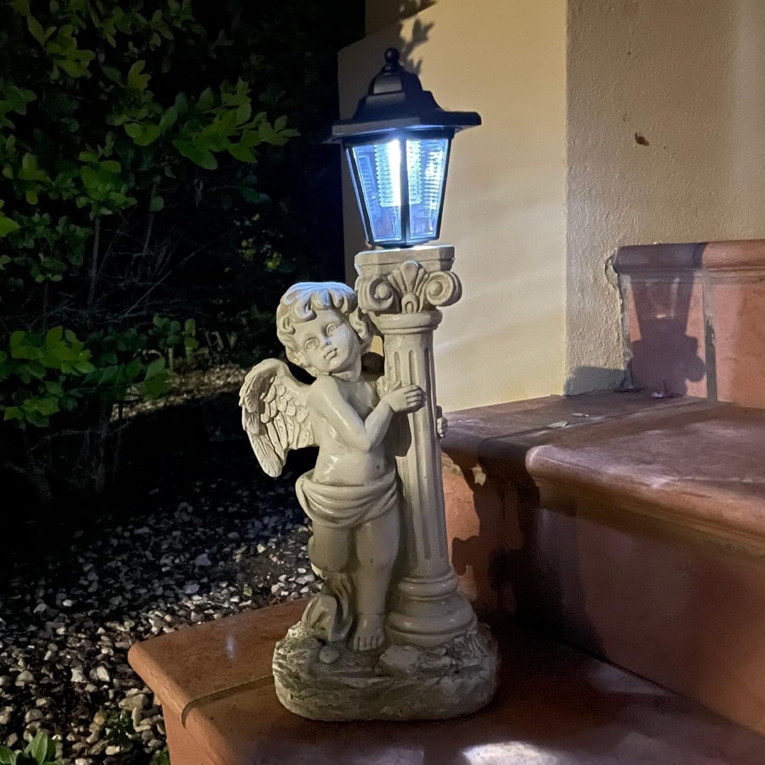 Outdoor 19.7 Inch Angel Garden Statue with Solar Lights - Ideal Gift Choice