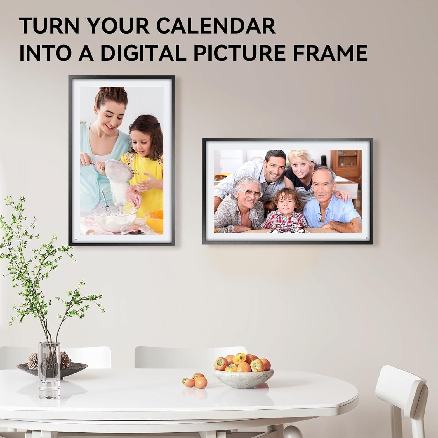 Wall-Mountable Family Calendar with Full HD Touchscreen - 15.6" Planning System