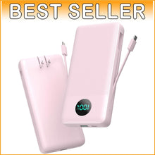 Load image into Gallery viewer, 33800mAh Portable Charger with Built-in Cables &amp; 25W Fast Charging Power Bank