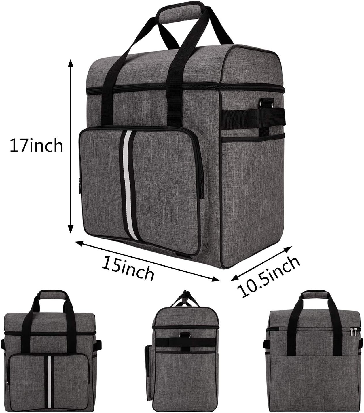 Ergonomic Kitchen Mixer Carrying Bag - Fits 6-8 Quart Mixers with Pockets