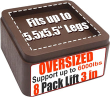 Load image into Gallery viewer, Stackable Bed &amp; Furniture Risers - Heavy Duty 6000lbs Capacity for Every Room