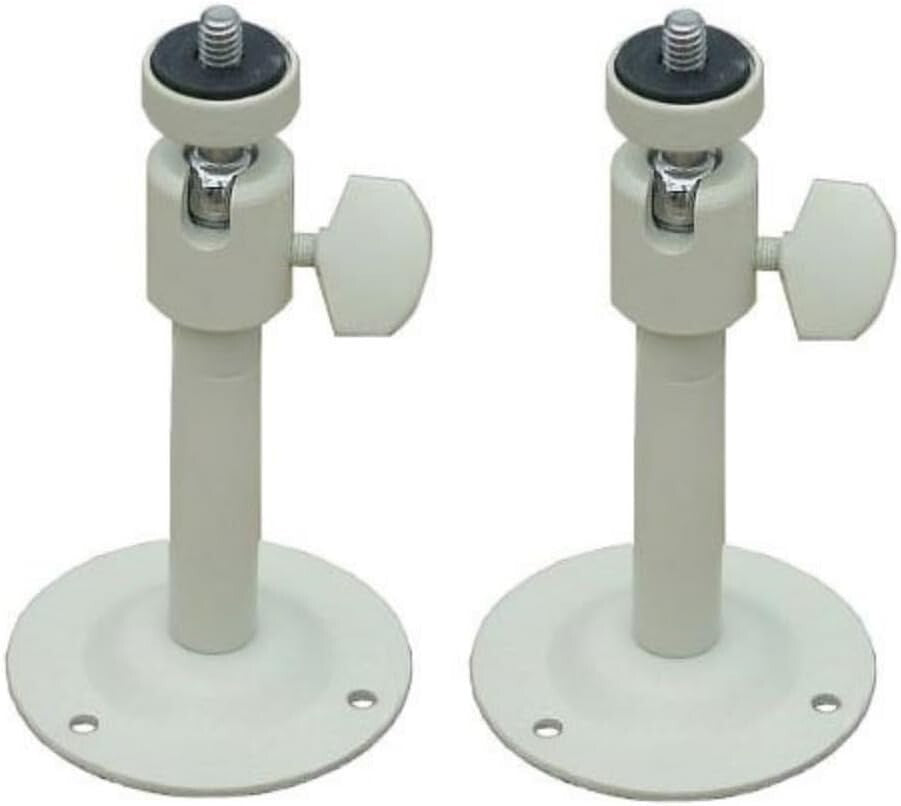 Adjustable 2-6 Inch Security Camera Brackets - 360° Pan & Tilt Mounts - 2 Pack