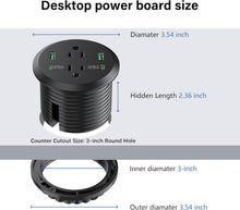 Load image into Gallery viewer, Versatile Desktop Power Station - 40W Charging Solution with Flush-Mount Design