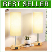 Load image into Gallery viewer, Stylish 3-Way Dimmable Touch Lighting - Set of 2 Table Lamps for Bedroom Decor
