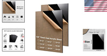 Load image into Gallery viewer, 24x36 Black Acrylic Sheets - Perfect for DIY Projects &amp; Crafting (2 Pack)