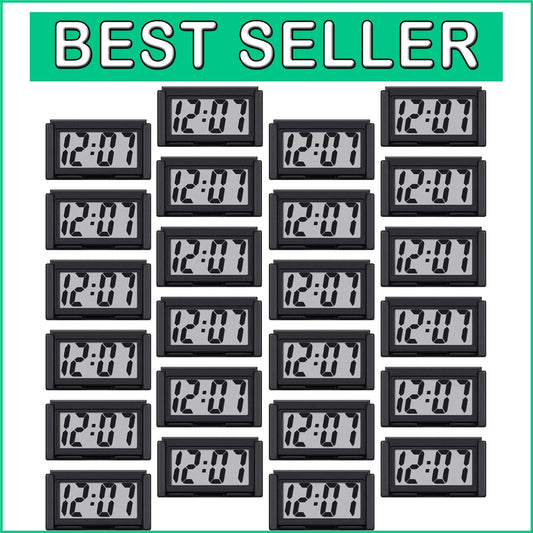 Battery-Operated Mini Digital Clocks – 3 Pack for Safe Driving Convenience