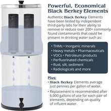 Load image into Gallery viewer, Big Gravity-Fed Stainless Steel Water Filter - 2.25 Gallon with BB9-2 Elements