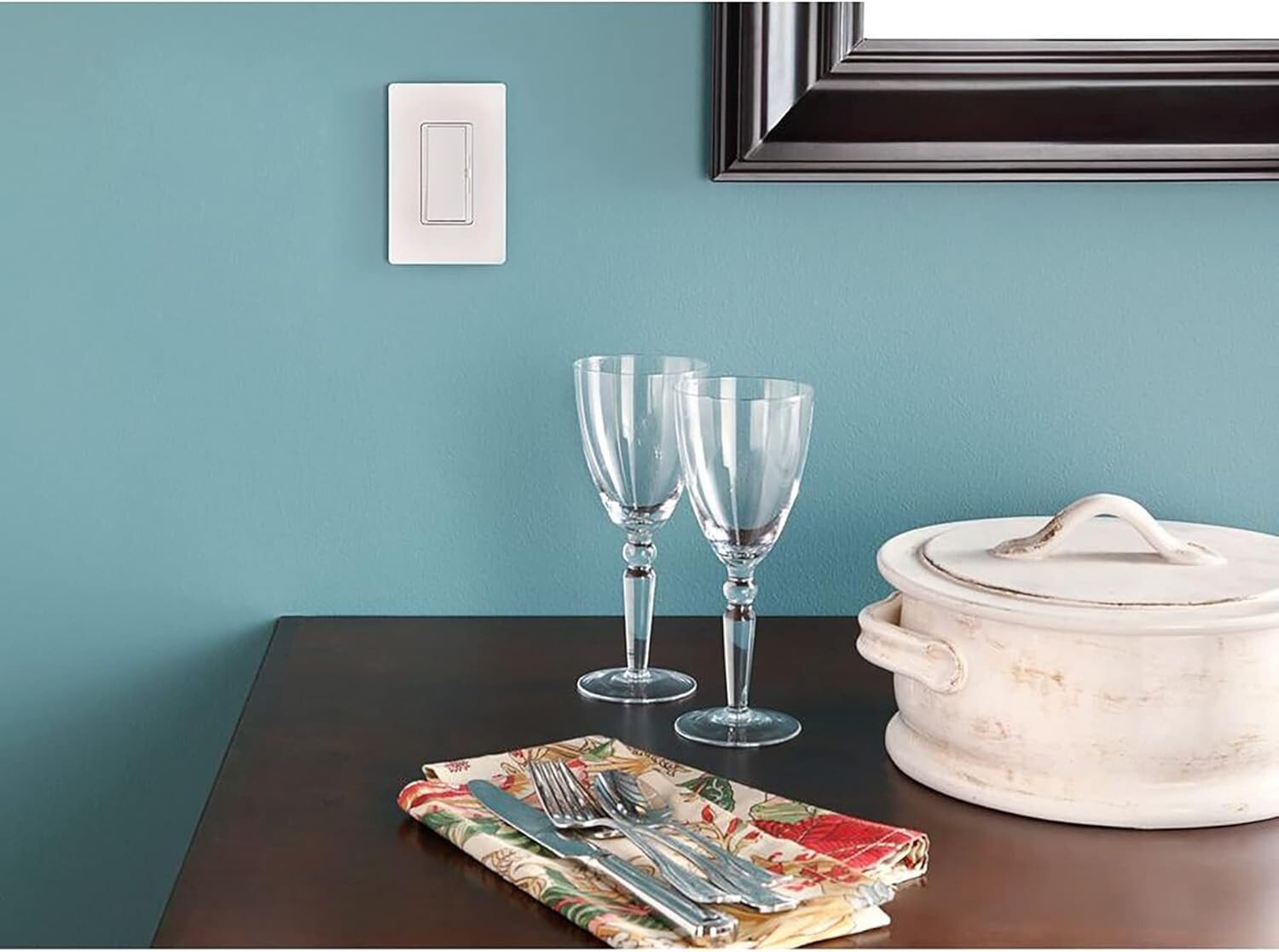 Screwless Glossy Black Light Switch Cover Plate - 96 Pack Decorator Style