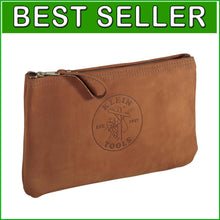 Load image into Gallery viewer, Sturdy 12.5-Inch Leather Zipper Bag for Tools - Professional Quality Storage
