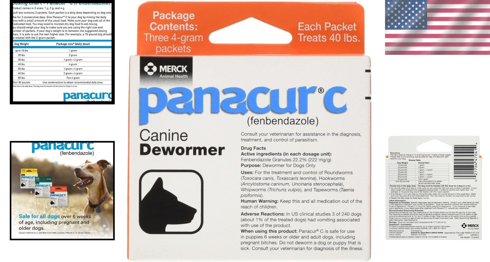 Comprehensive Canine Parasite Control – 4-Pack Panacur C Dewormer for Dogs
