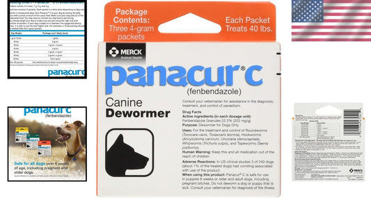 Comprehensive Canine Parasite Control – 4-Pack Panacur C Dewormer for Dogs