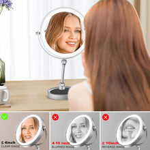 Load image into Gallery viewer, Portable Height Adjustable LED Makeup Mirror - Perfect for Travel &amp; Home Use