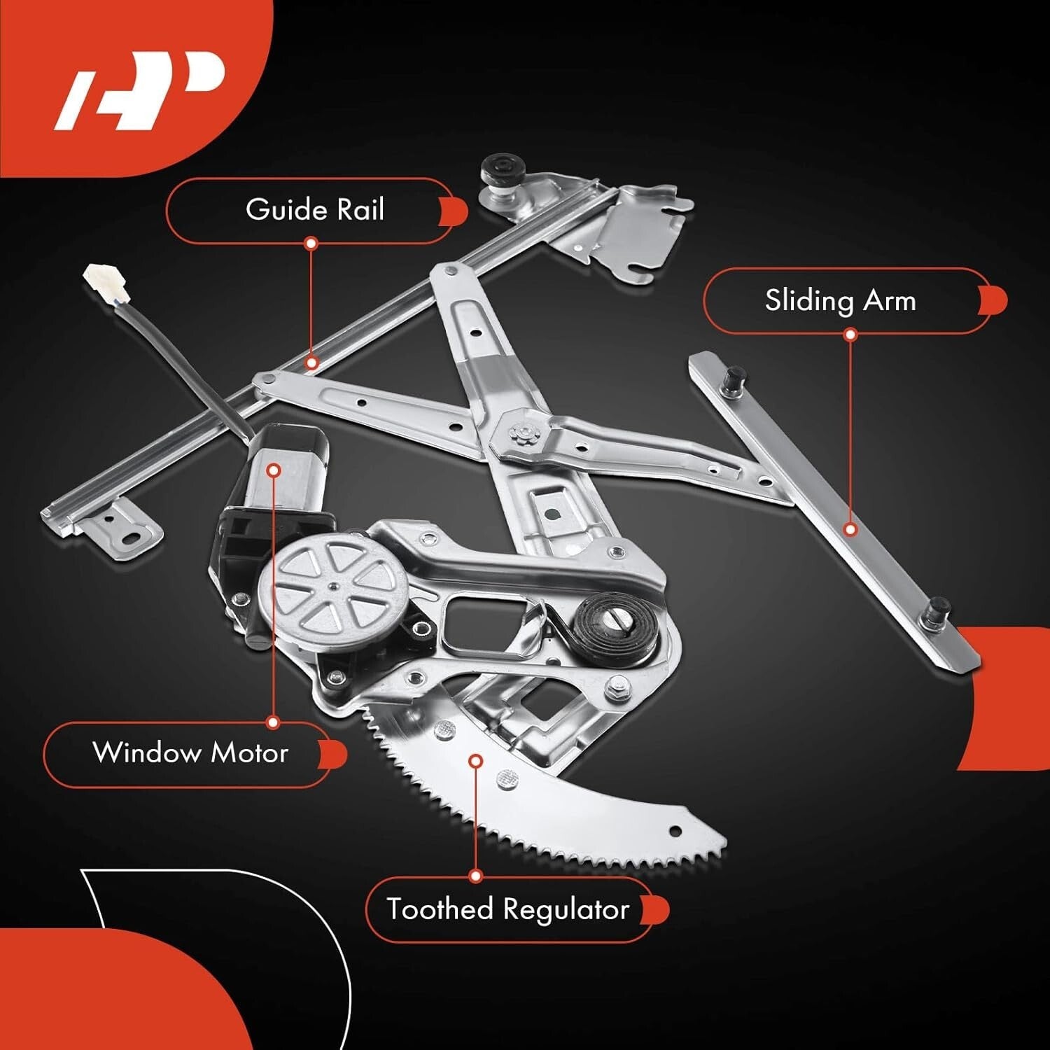 Durable Power Window Regulator Motor for 2003-2008 Subaru Forester - Front Left