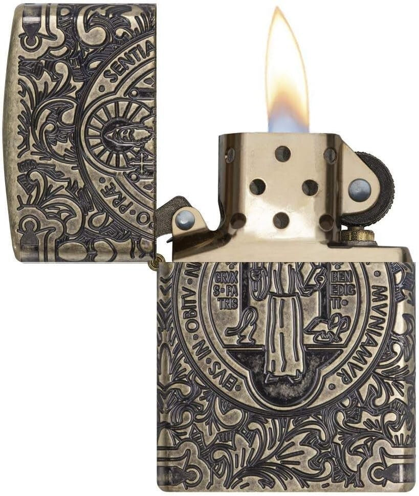 Lifetime Guarantee Brass Spiritual Windproof Lighter - Distinctive Click Sound