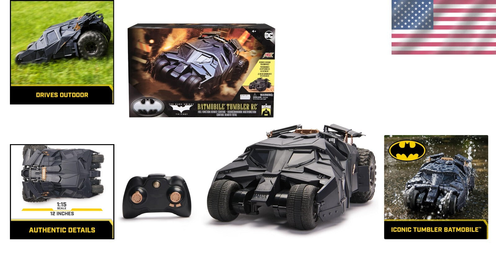 1:15 Scale Batmobile Tumbler RC - Celebrate Batman's 85th with Collectible Fun