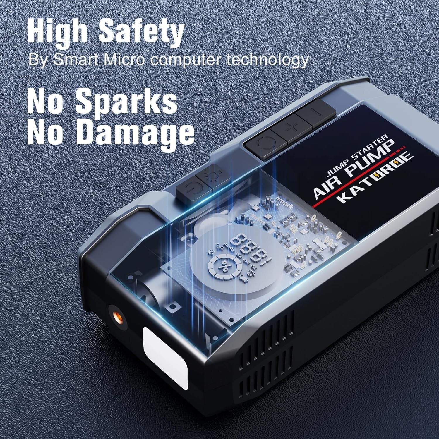 Multi-Function 4500A Portable Jump Starter and Tire Inflator for All Vehicles