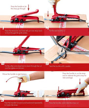Load image into Gallery viewer, Multi-Purpose Manual Banding Tools - Red Polypropylene Strapping Set (2-Pack)
