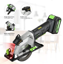 Load image into Gallery viewer, Cordless Circular &amp; Reciprocating Saw Kit with Battery, Charger, 7 Blades &amp; Bag