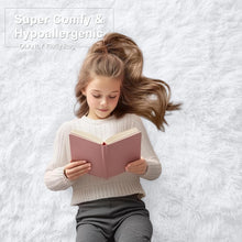 Load image into Gallery viewer, 5x8 Machine Washable Soft Shag Area Rug - Cozy White Carpet for Home Decor