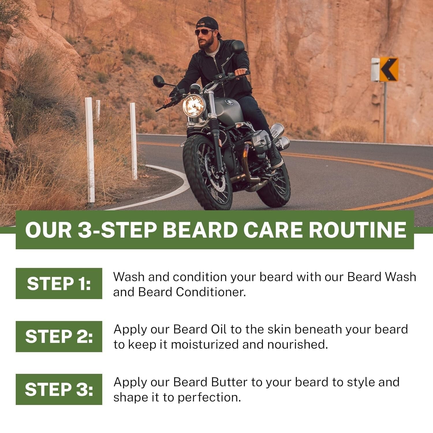 Luxurious 4-Step Beard Grooming Set - Moisturizer, Oil, and Butter Included