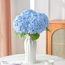 Load image into Gallery viewer, Stunning 21in Blue Hydrangea Floral Arrangement - 4 Artificial Flowers