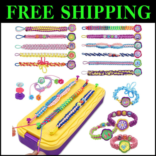Fun DIY Bracelet Maker Kit with Charms - Perfect Birthday Gift for Girls 7-12