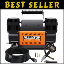 Load image into Gallery viewer, Compact Dual Cylinder Tire Inflator with Digital Gauge - 12V Heavy Duty Pump
