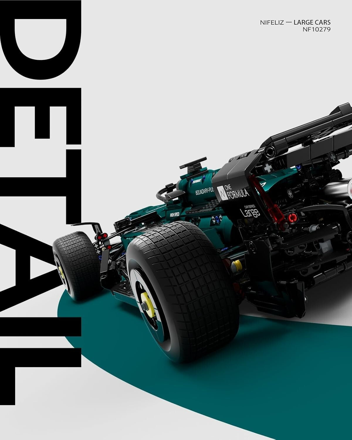 1:8 Scale AM24 F1 Racing Car Set - Engaging 2351PCS Model for Motorsport Lovers