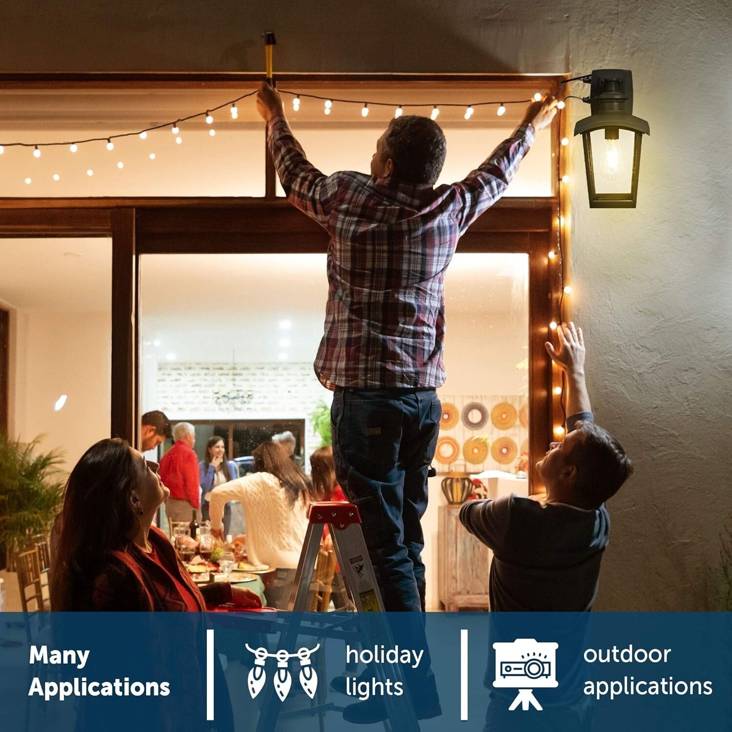 Elegant 1-Light Black Wall Sconce with Seeded Glass and Integrated GFCI Outlet