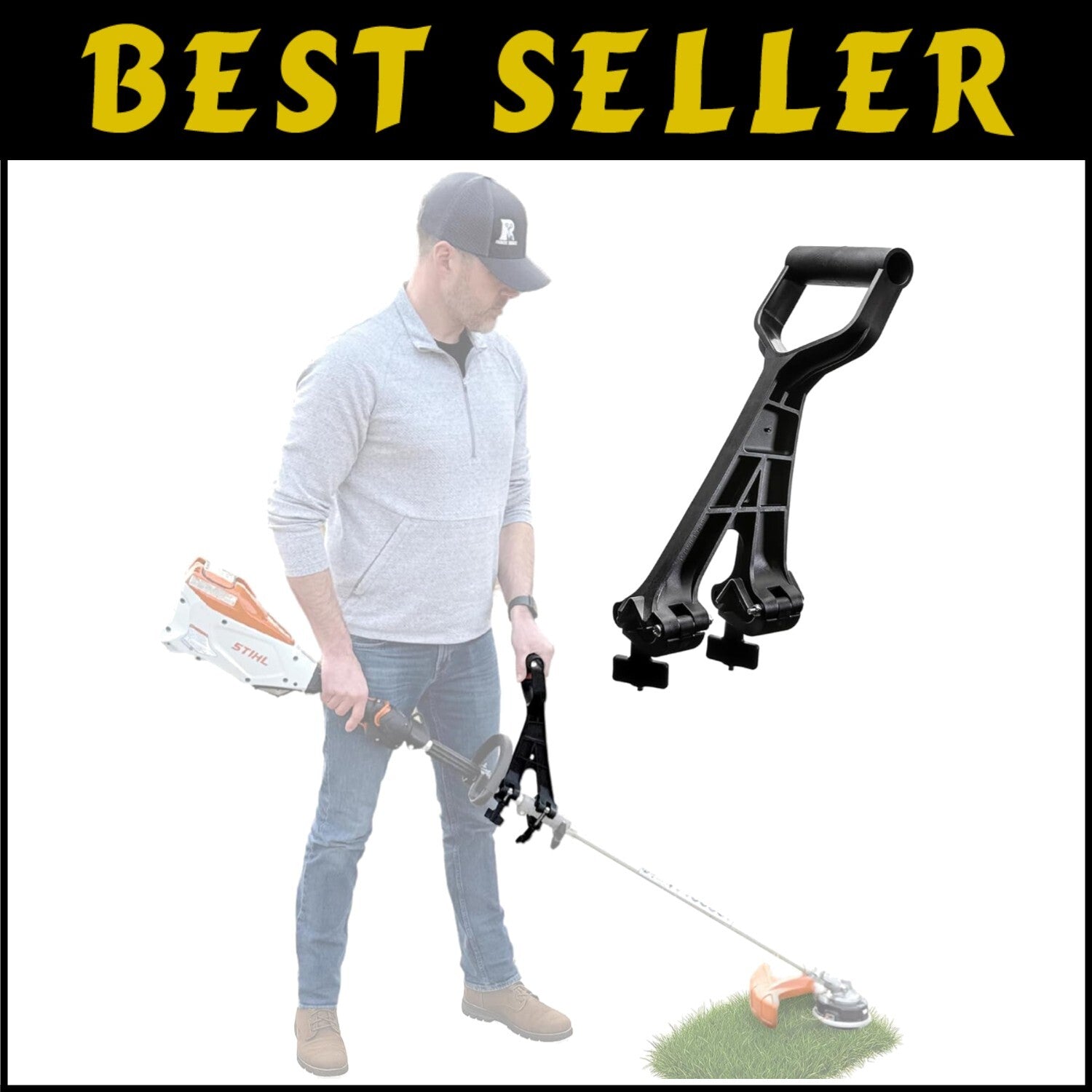 Foldable Back Saver Handle Attachment - Ergonomic Solution for Gardening Tools
