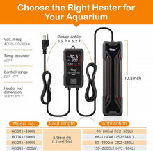 Load image into Gallery viewer, Smart Aquarium Heater with LED Controller - Prevents Overheating &amp; Fish Burns