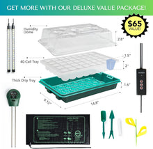 Load image into Gallery viewer, Advanced Seed Starter Tray with Heat Mat, Soil Meter &amp; Gnat Traps - Indoor Use