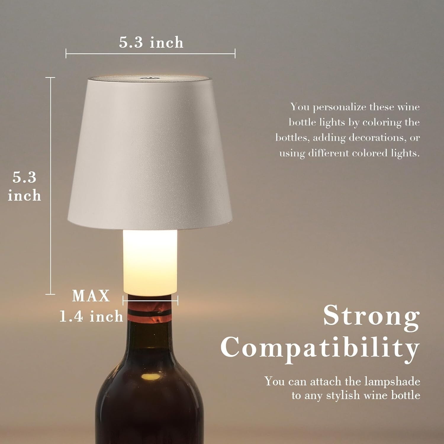 4-Pack Stylish Wireless Wine Bottle Lamps - Mood Lighting for Any Occasion