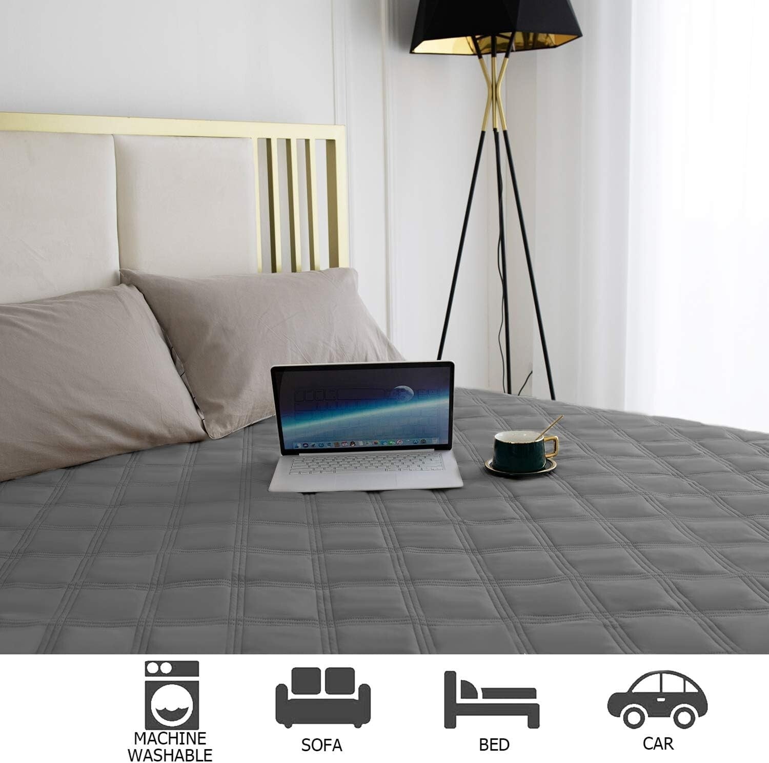 Stylish Waterproof Dog Blanket with Anti-Slip Back for Couches and Sofas