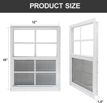Load image into Gallery viewer, Weather-Resistant 2-Pack Small Aluminum Shed Windows with Adjustable Ventilation