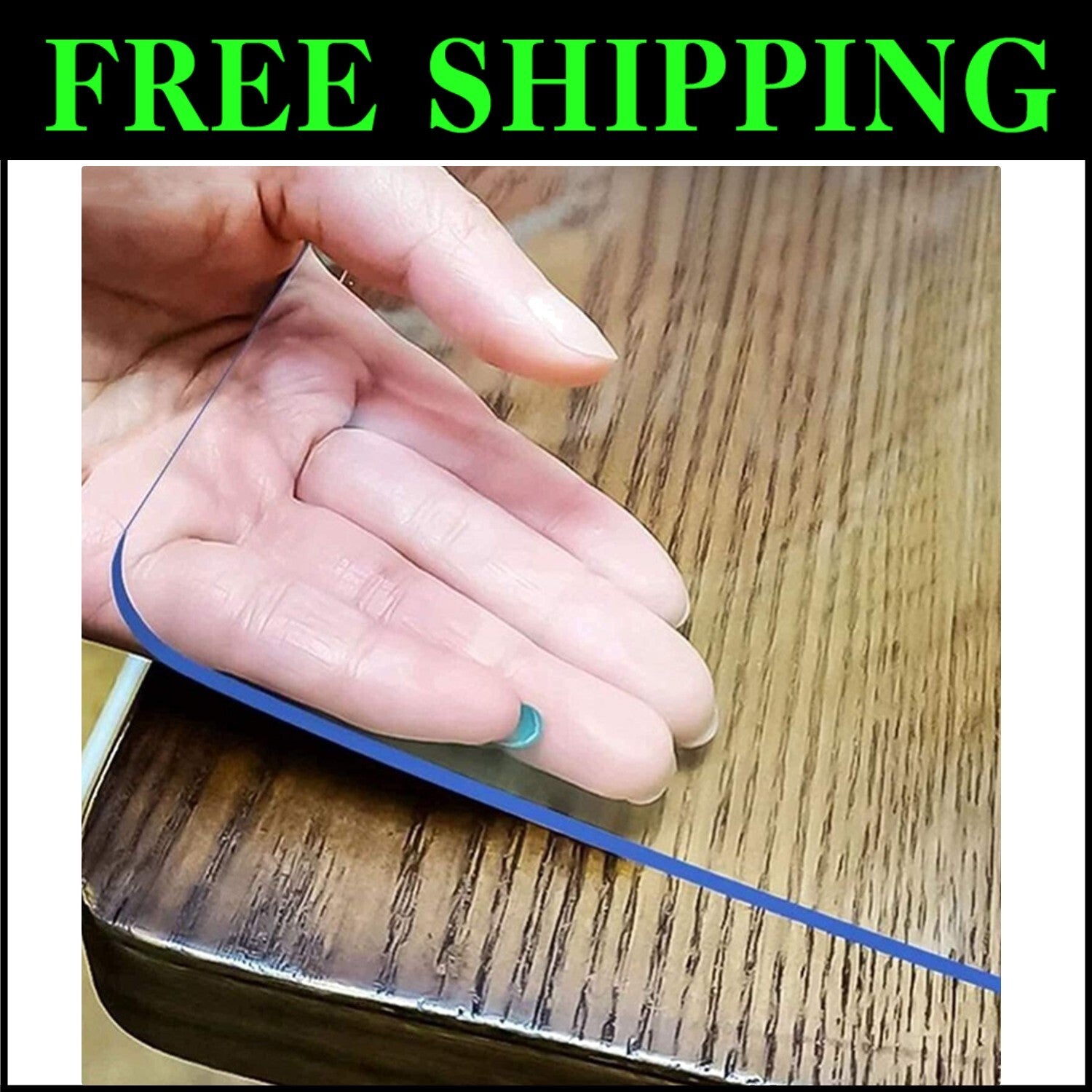 Transparent 42" x 70" Clear Table Cover - Waterproof, Heat-Resistant Vinyl