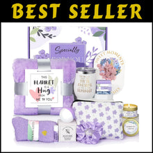 Load image into Gallery viewer, Self-Care Spa Gift Set: Flannel Blanket, Bath Bombs &amp; Essentials for Her