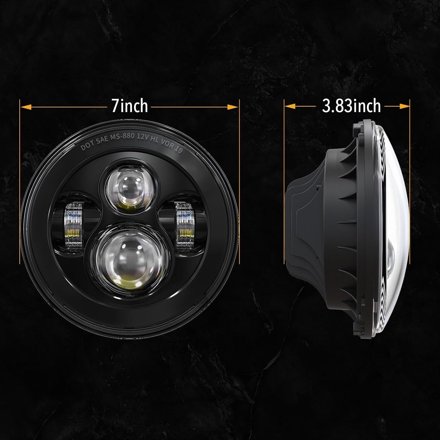 7 Inch LED Headlight for Harley Davidson - High-Performance & DOT Approved