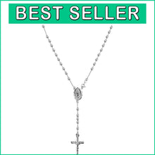Load image into Gallery viewer, Elegant 20'' 925 Sterling Silver Y Necklace with Virgin Mary Pendant &amp; Gift Box