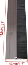 Load image into Gallery viewer, Premium Aluminum Door Brush Sweep with 1M Black Soft Bristles for Gap Sealing