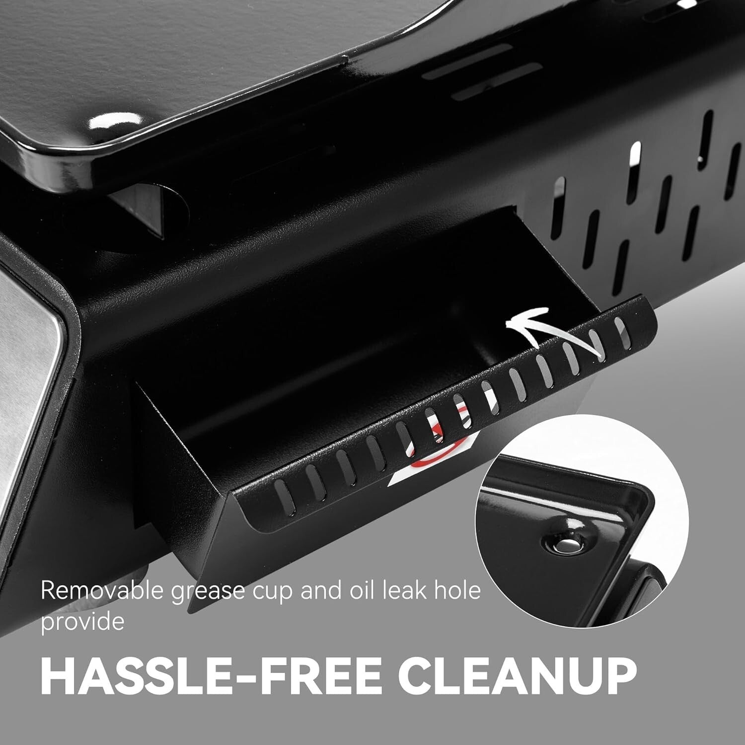 Portable Tabletop Gas Grill Griddle - 319 sq. in Cooking Area for Gatherings