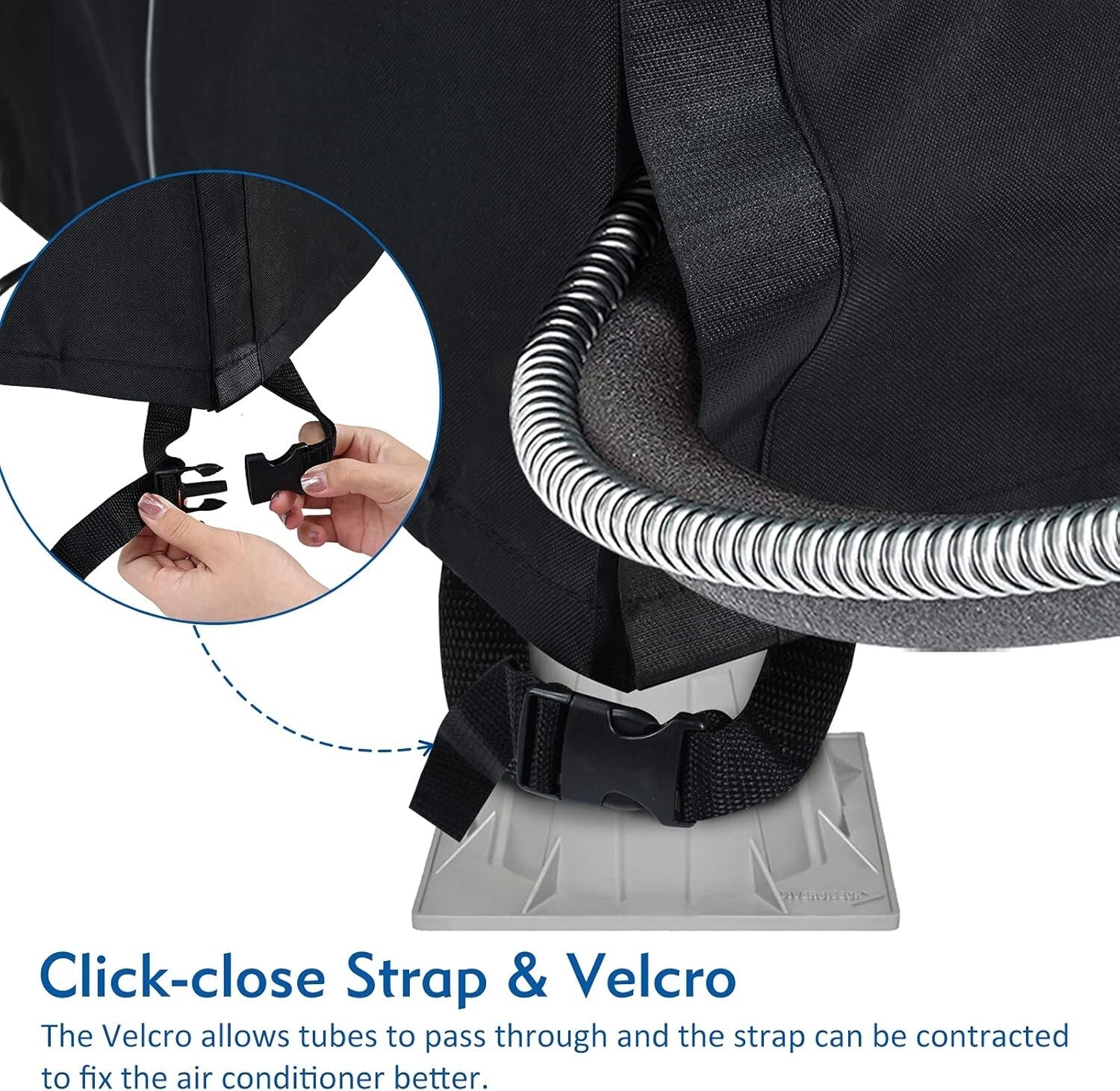 Easy Install Waterproof AC Cover with Adjustable Drawstring for Outdoor Units