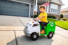 Load image into Gallery viewer, 6 Volt Real Rigs Recycling Truck with Sound Effects and 9 Accessories for Kids