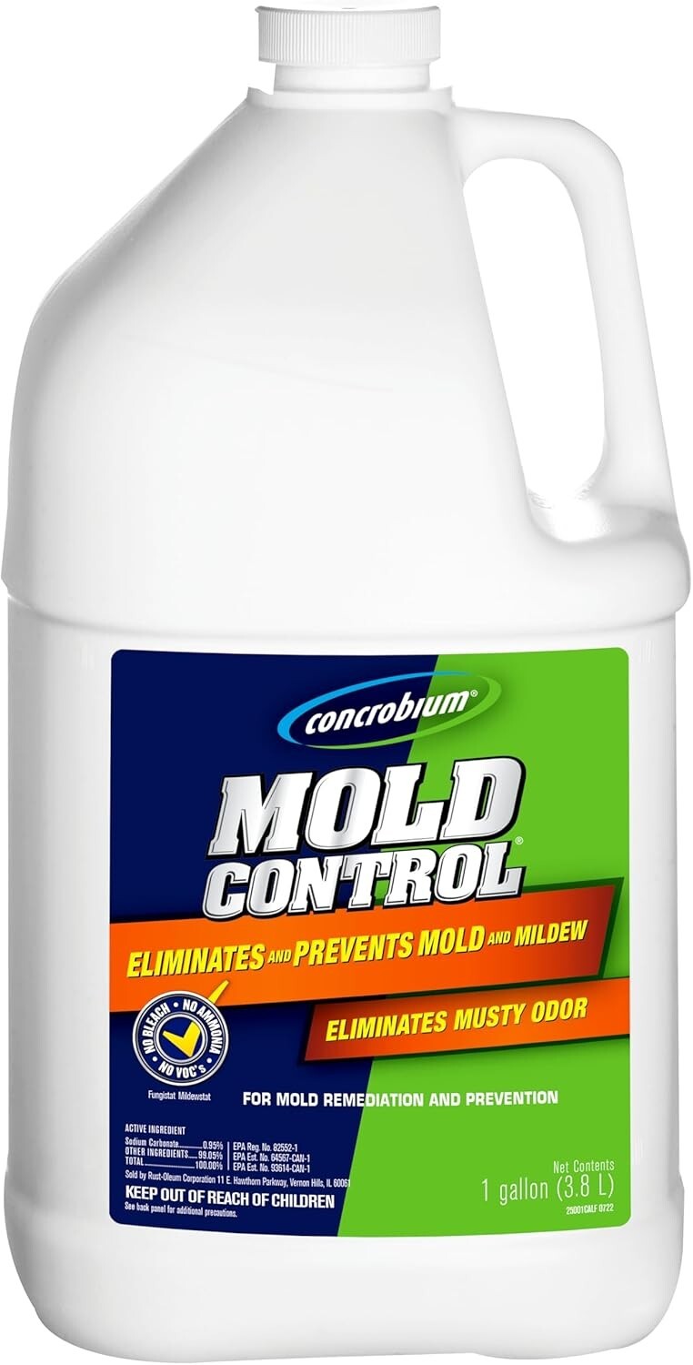 Effective 1 Gallon Mold Control - Unscented Cleaner for Home and Commercial Use