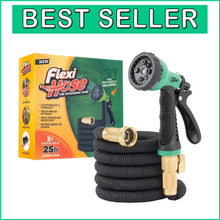 Load image into Gallery viewer, 25FT Lightweight Expandable Garden Hose with 8-Function Nozzle - No-Kink Design