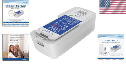 Rechargeable Extended Battery for Oxygen Therapy - 12 Hours Life at 2.18 lbs