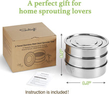 Load image into Gallery viewer, Gift-Ready Seed Sprouting Kit with Stackable Design and Polished Stainless Steel